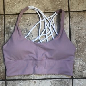 Brand new, never worn mauve Lululemon Sports Bra